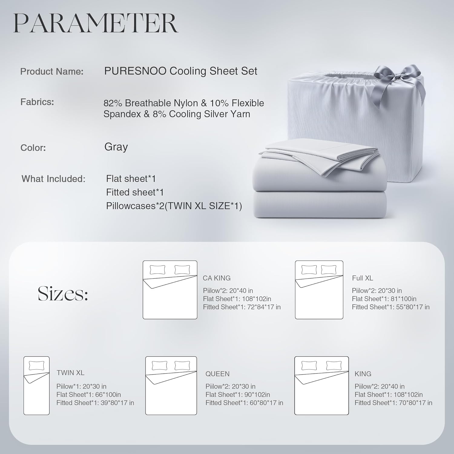 Puresnoo Cooling Sheet Set